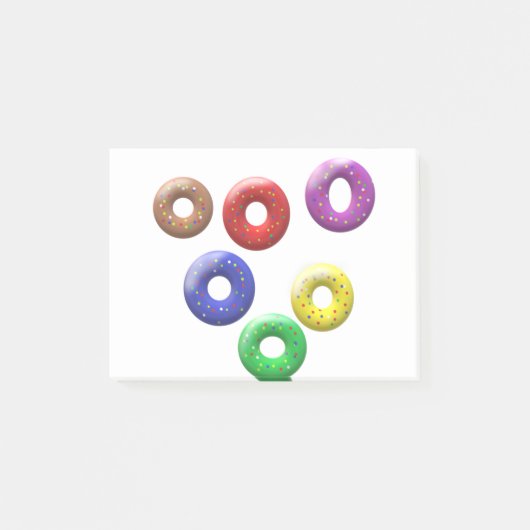 Vreemde gespikkelde donutvormen post-it® notes (Voorkant)