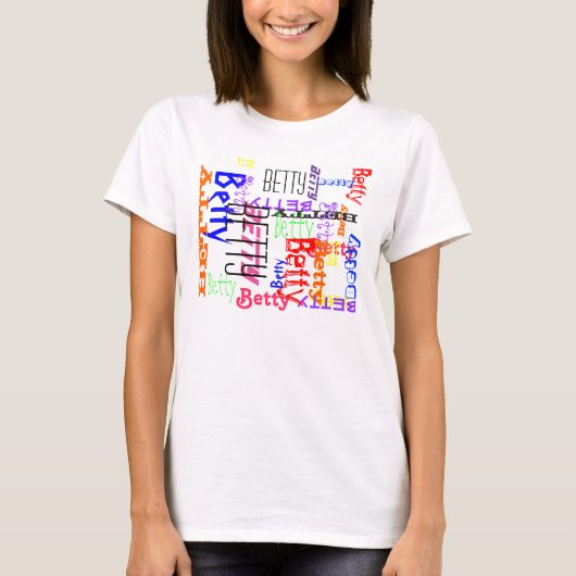 Vreemde het Herhalen Naam Collage Monogram T-shirt (Voorkant)
