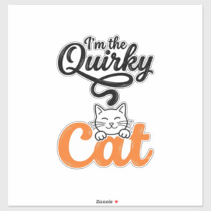 Vreemde kat vintage gravure kat liefhebber design_ sticker