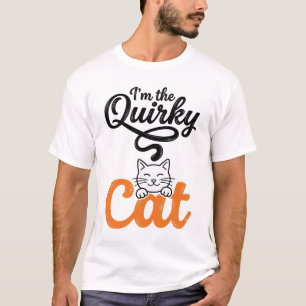 Vreemde kat vintage gravure kat liefhebber design_ t-shirt