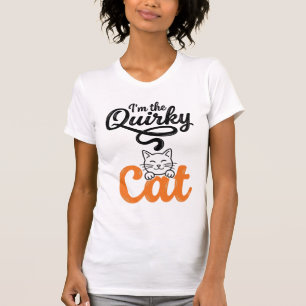 Vreemde kat vintage gravure kat liefhebber design_ t-shirt