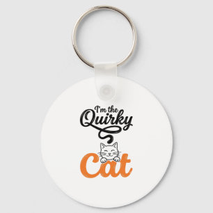 Vreemde kat vintage gravure kat liefhebber ontwerp sleutelhanger