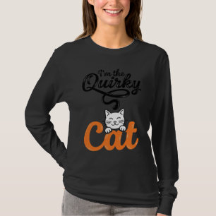 Vreemde kat vintage gravure kat liefhebber ontwerp t-shirt