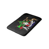 Vreemde kerstkunst met kerstman en vrienden badmat (Gekanteld)