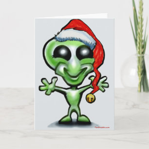 Vreemde Kerstmis Feestdagen Kaart