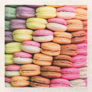 Vreemde Kleurrijke Macarons Glazen Onderzetter