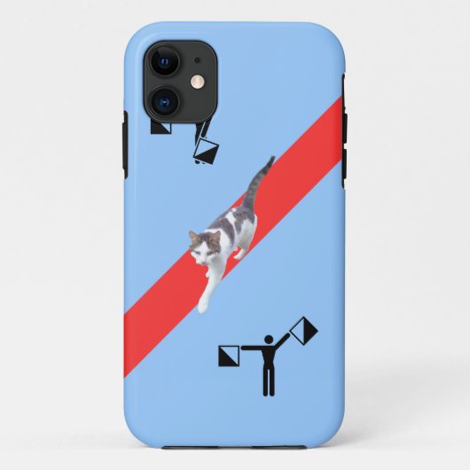 Vreemde kunst met kat Case-Mate iPhone case (Achterkant)
