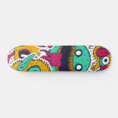 Vreemde monsters Skulls Patroon Skateboard (Horizontaal)