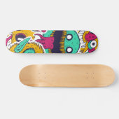 Vreemde monsters Skulls Patroon Skateboard (Horizontaal)