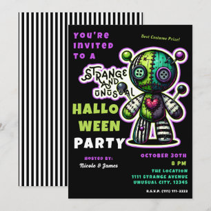 Vreemde & ongebruikelijke Voodoo Beer Halloween Fe Kaart