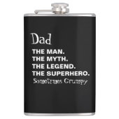 Vreemde pap citeert zwarte witte feestdag heupfles (Voorkant)