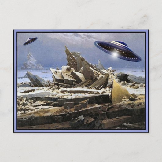 Vreemde Planeet - het bezoek van het UFO Briefkaart (Voorkant)