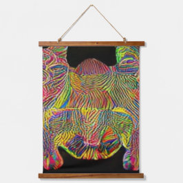 Vreemde psychedelische Kool Katz 11 Hangend Wandkleed