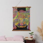 Vreemde psychedelische Kool Katz 11 Hangend Wandkleed (Slaapkamer)