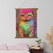 Vreemde psychedelische Kool Katz 13 Hangend Wandkleed (Slaapkamer)