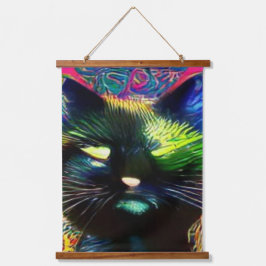 Vreemde psychedelische Kool Katz 14 Hangend Wandkleed