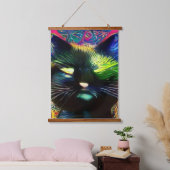 Vreemde psychedelische Kool Katz 14 Hangend Wandkleed (Slaapkamer)