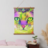 Vreemde psychedelische Kool Katz 15 Hangend Wandkleed (Slaapkamer)