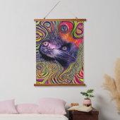 Vreemde psychedelische Kool Katz 19 Hangend Wandkleed (Slaapkamer)