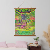 Vreemde psychedelische Kool Katz 20 Hangend Wandkleed (Slaapkamer)