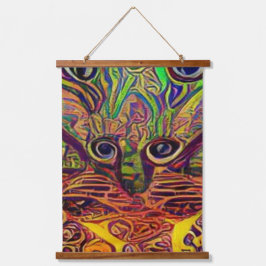 Vreemde psychedelische Kool Katz 23 Hangend Wandkleed