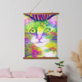 Vreemde psychedelische Kool Katz 32 Hangend Wandkleed (Slaapkamer)