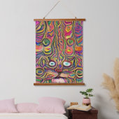 Vreemde psychedelische Kool Katz 36 Hangend Wandkleed (Slaapkamer)