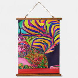 Vreemde psychedelische Kool Katz 7 Hangend Wandkleed