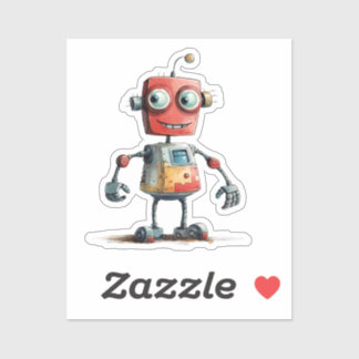 Vreemde robot ontwerp 1 sticker