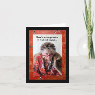 Vreemde stem in Mijn hoofd Gevouwen Wenskaart Kaart