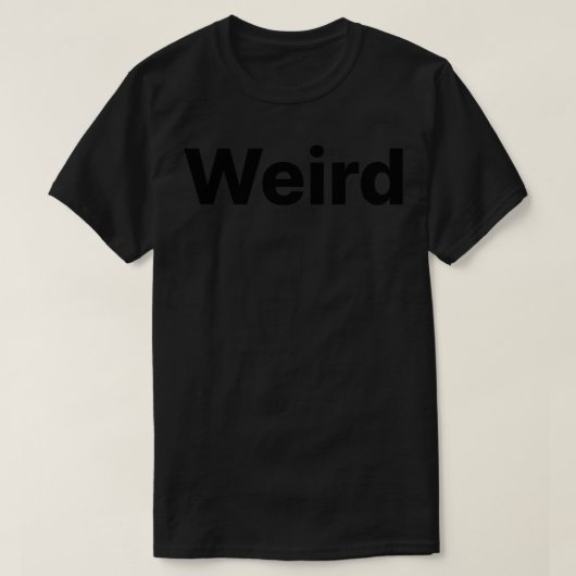 Vreemde tekst typografie t-shirt (Design voorkant)
