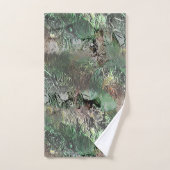 Vreemde textuur in grijs groen met abstracte sched bad handdoek (Handdoek)