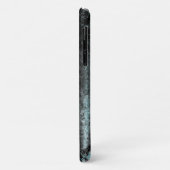 Vreemde vezelstructuur in helder blauw en zwart Case-Mate iPhone case (Achterkant/links)