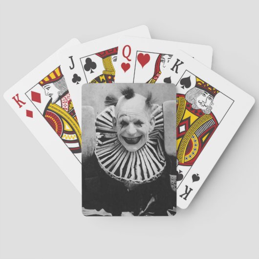 Vreemde vintage clown pokerkaarten (Achterkant)