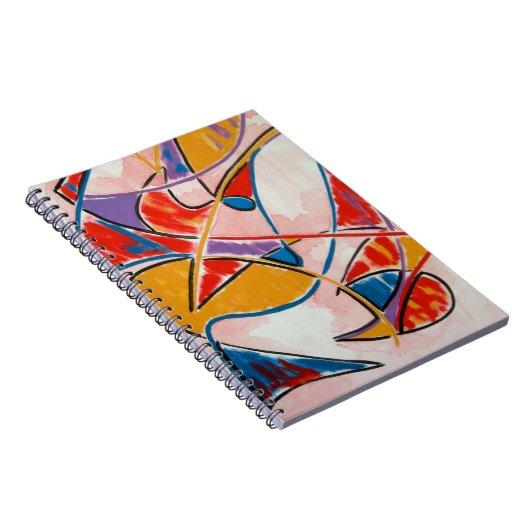 Vreemde vis - Abstract kunsthaar geverfd Notitieboek (Rechterzijde)