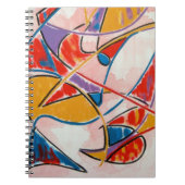 Vreemde vis - Abstract kunsthaar geverfd Notitieboek (Voorkant)