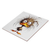 Vreemde vogel tegeltje (Zijkant)
