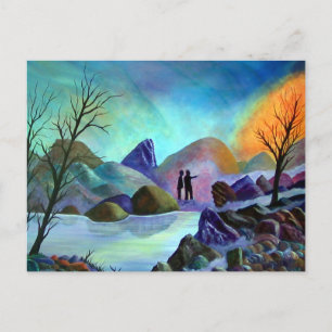 Vreemde waarneming - rare lichten briefkaart