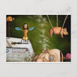 vreemde wetenschap briefkaart