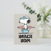 VREEMDEN | Beach Bum Snoopy Briefkaart (Staand voorkant)