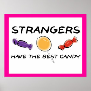 Vreemden Beste Snoep Grappige Poster