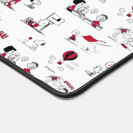 VREEMDEN | Rood en zwart patroon Bureaumat (Hoek)