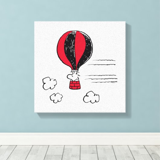 VREEMDEN | Rood en zwart patroon Canvas Afdruk (Insitu (Houten vloer))