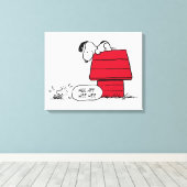 VREEMDEN | Rood en zwart patroon Canvas Afdruk (Insitu (Houten vloer))