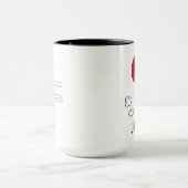 VREEMDEN | Rood en zwart patroon | Jouw namen toev Mok (Midden)