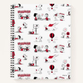 VREEMDEN | Rood en zwart patroon Notitieboek (Voorkant)