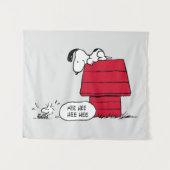 VREEMDEN | Rood en zwart patroon Wandkleed (Voorkant (horizontaal))