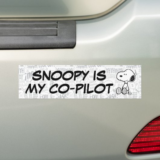 VREEMDEN | Snoopy op Black White Comics Bumpersticker (Op auto)