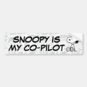 VREEMDEN | Snoopy op Black White Comics Bumpersticker (Voorkant)