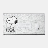 VREEMDEN | Snoopy op Black White Comics Bureaumat (Keyboard & Muis)